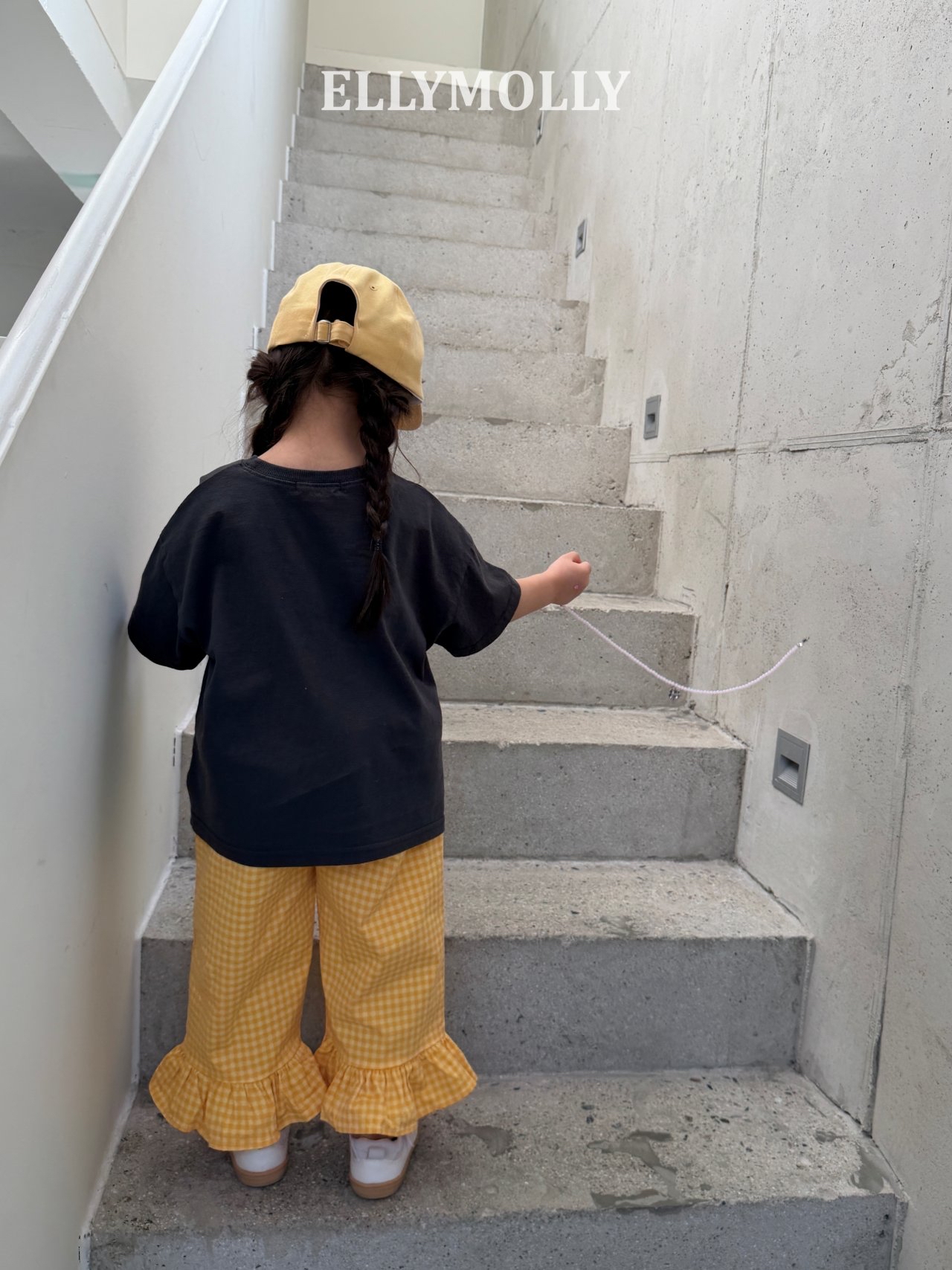 Ellymolly | Check pants(yellow size 9(110-115)