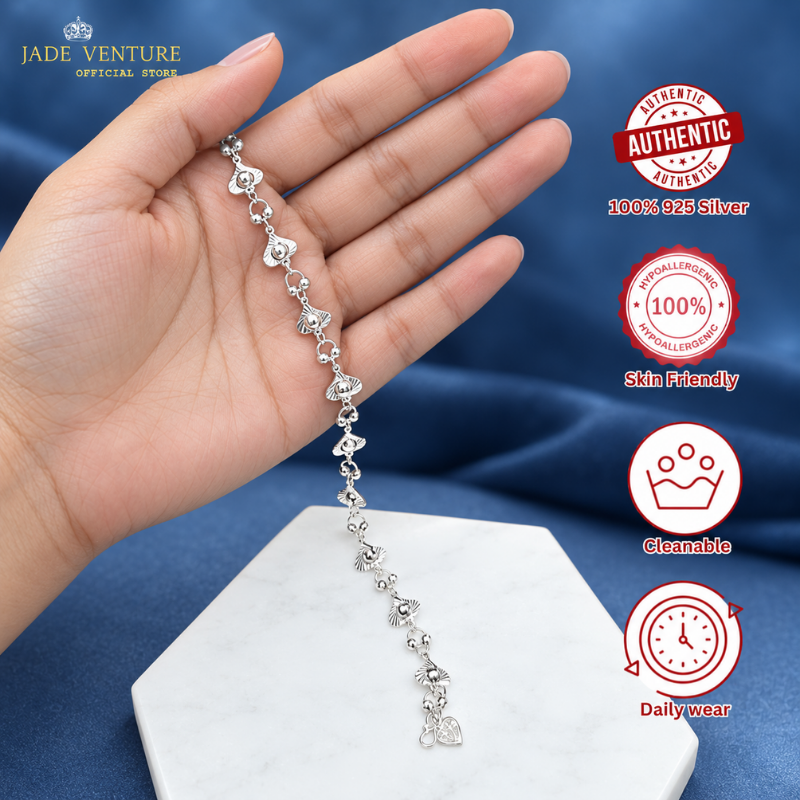 LA1273 Rotating Heart Shape Beads Chain