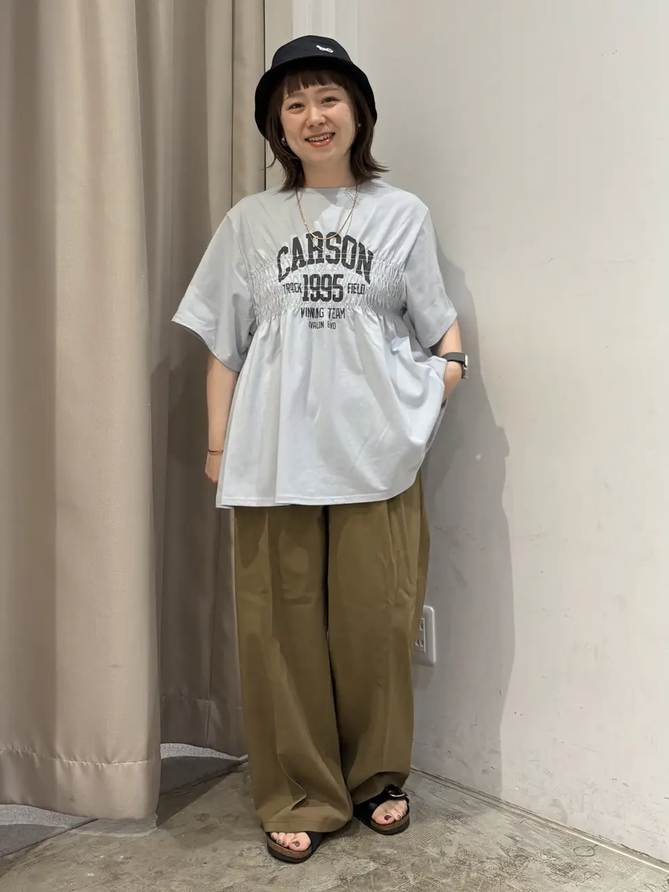 【✨️日本🇯🇵 pre-order 褶皺 logo tee✨️】 【共4色 | Free Size | 淺灰 / 米白 / 淺黃 / 海軍藍】