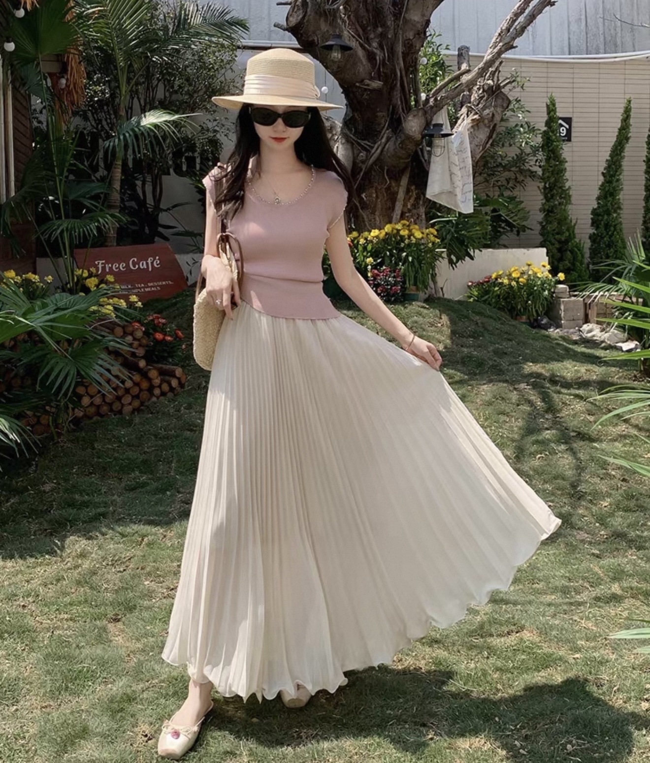 SK230韩系半身长裙