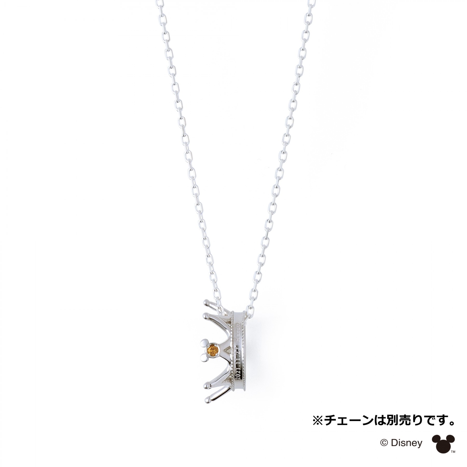 📦訂購 日本限定 The Kiss Disney 迪士尼 Mickey Mouse 米奇老鼠 誕生石皇冠 925銀製頸鏈