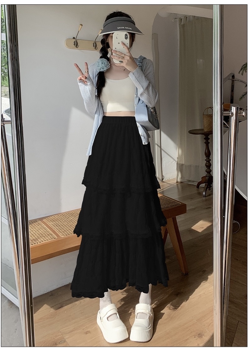 温柔甜美蕾丝半身裙女 蓬蓬裙