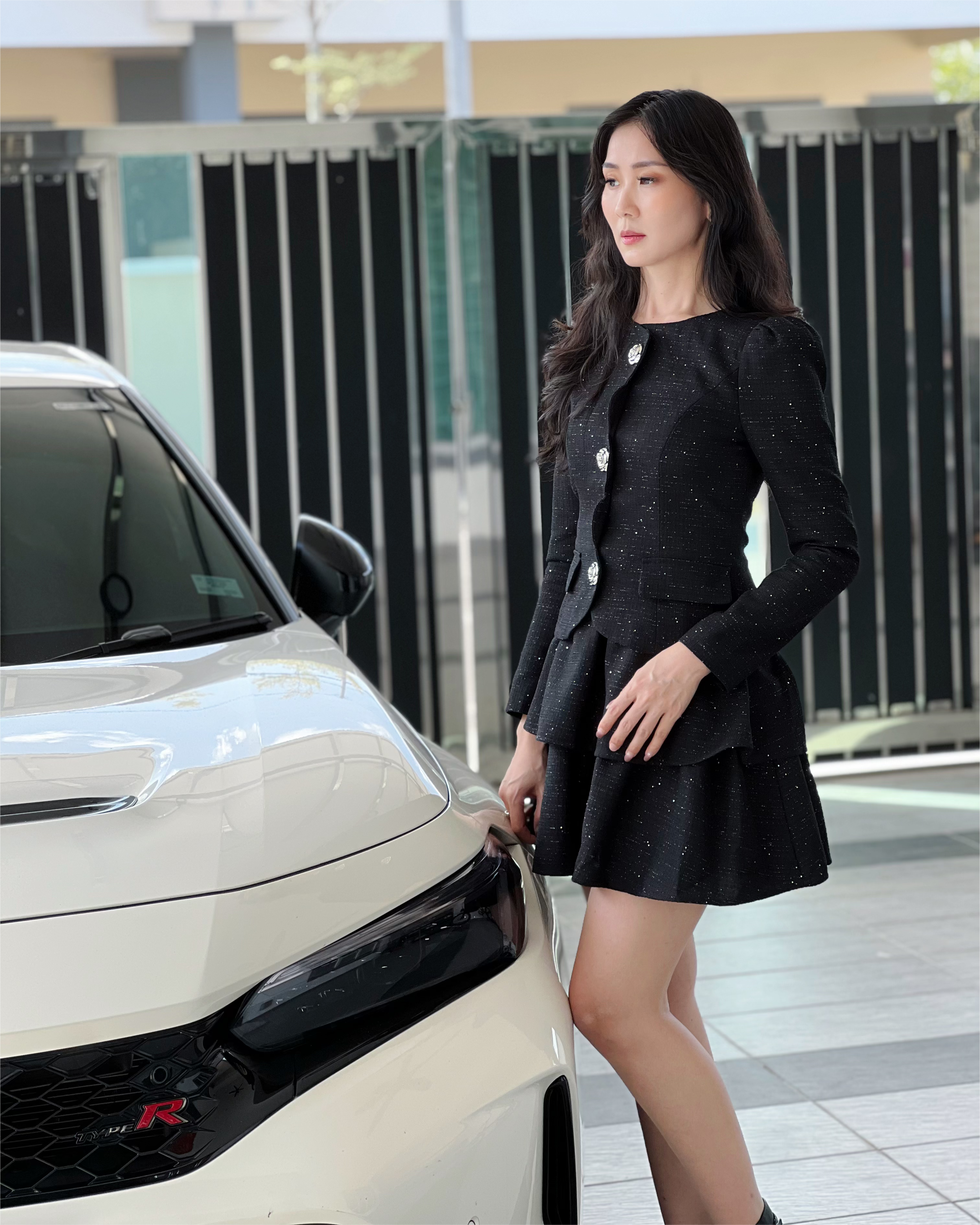 5084 Charlotte Sparkle Tweed Mini Dress