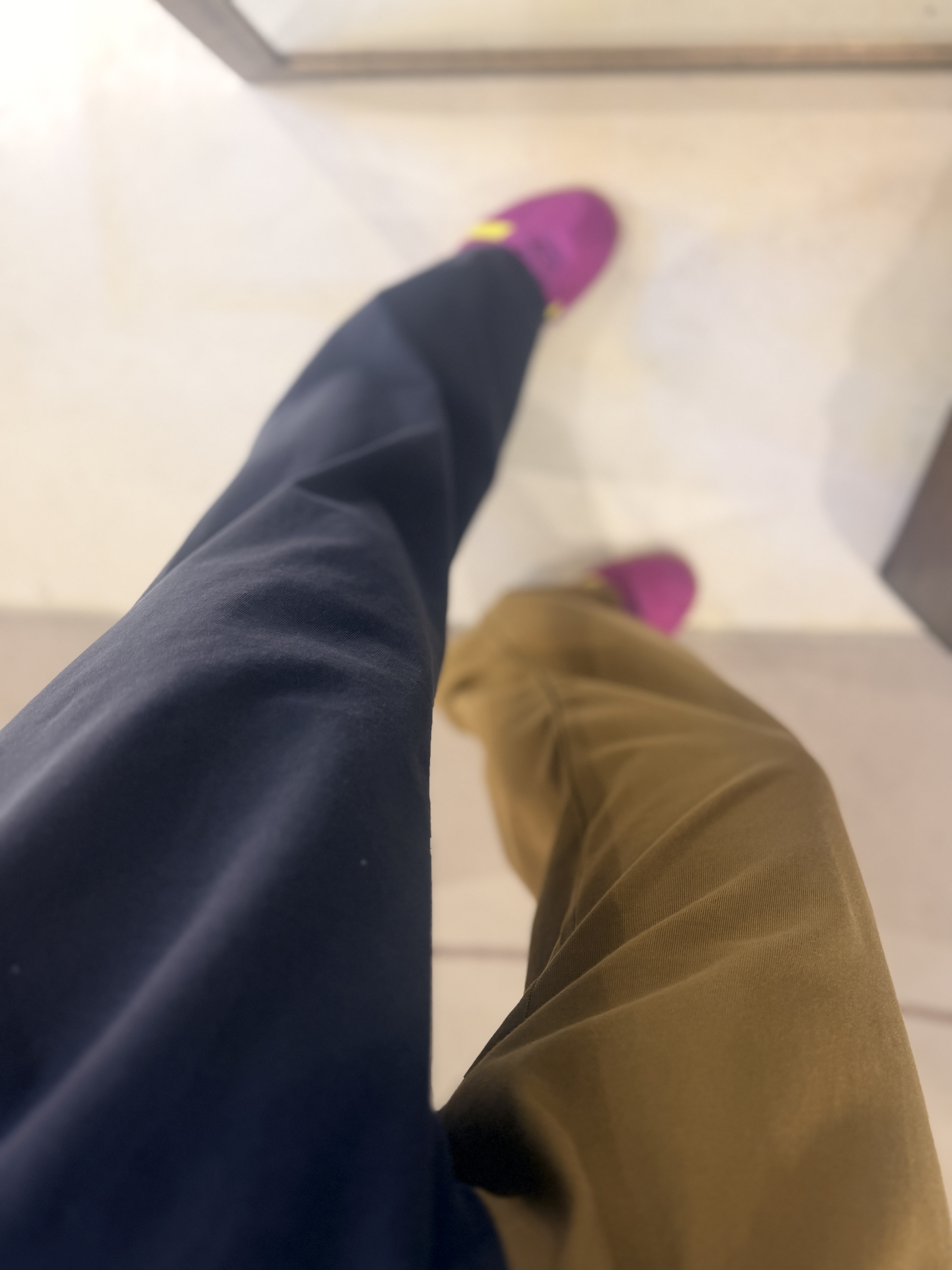 2tone cotton pants