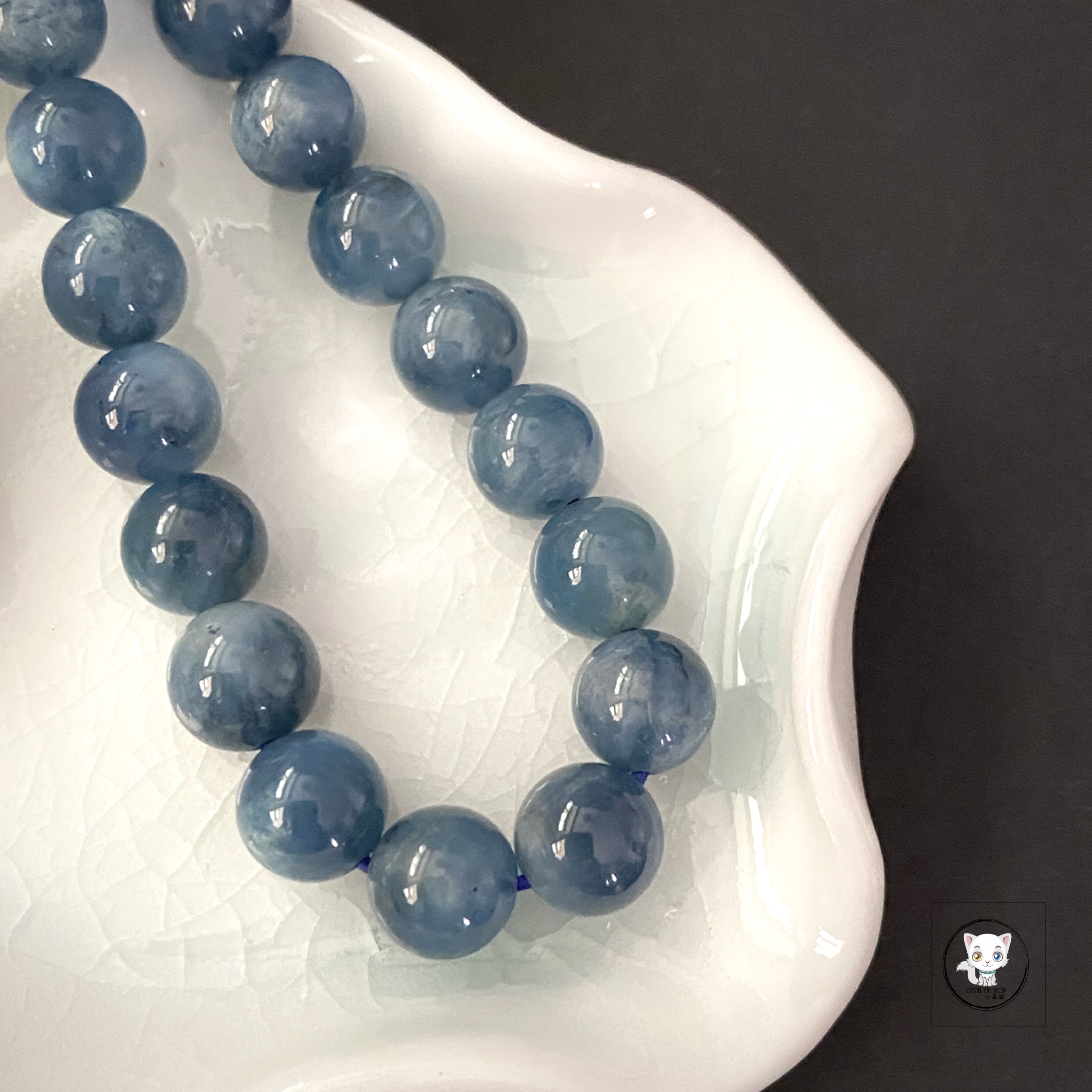 天然魔鬼海藍寶手鏈 9mm