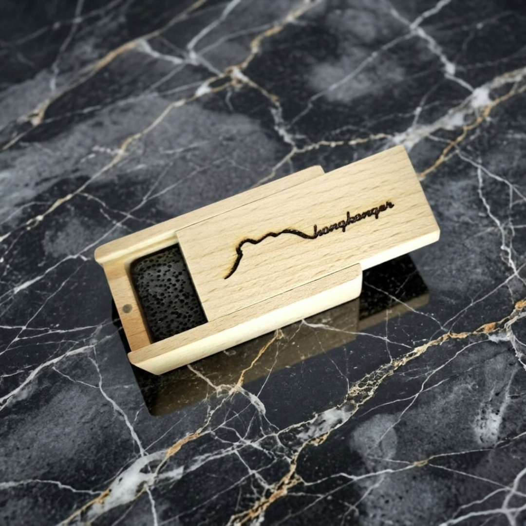 HONGKONGER 木盒擴香火山石 附送精油一支 (免費刻名)