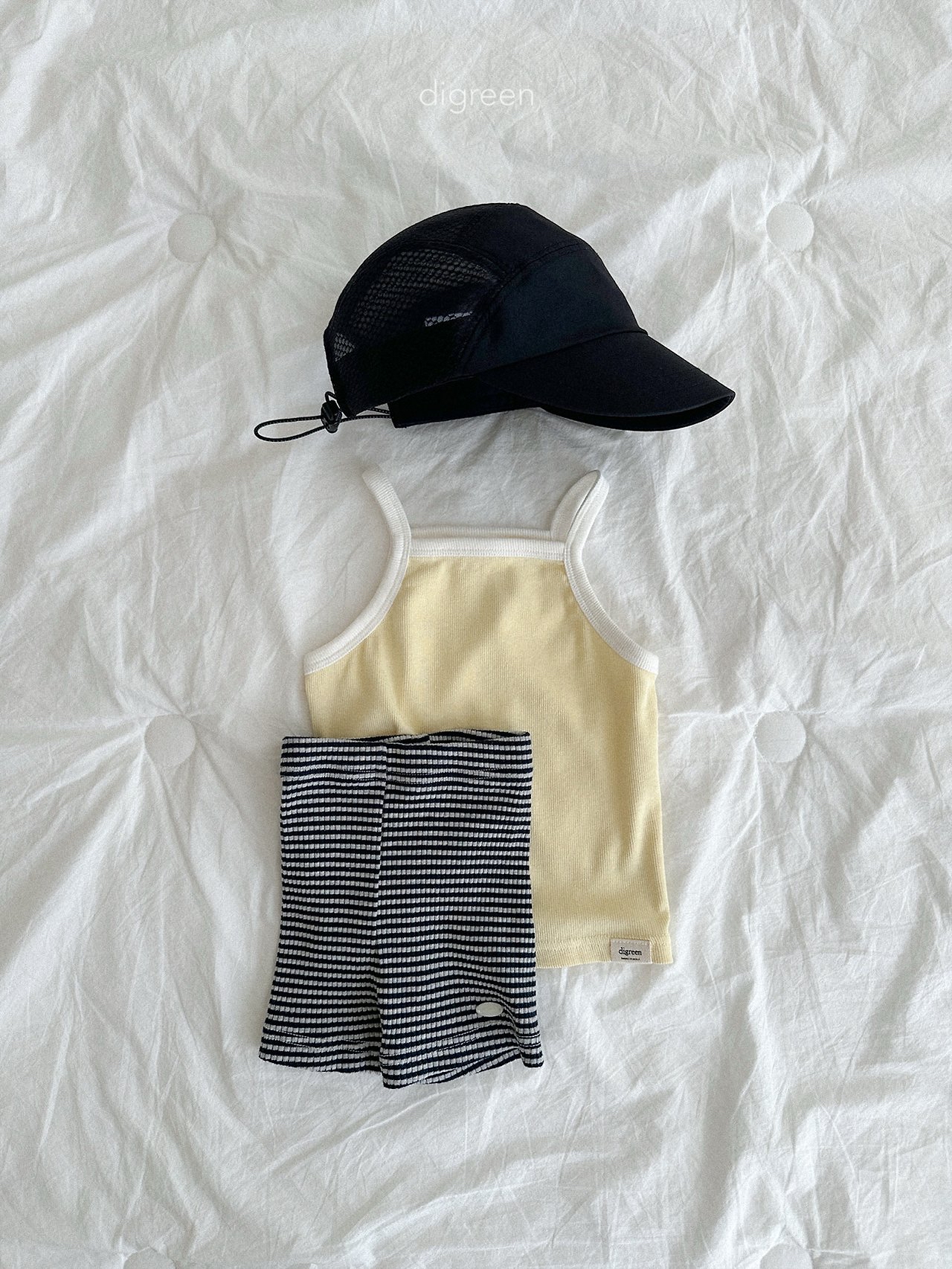 Digreen | stripe Leggings(Yellow/Light Grey 90-100)