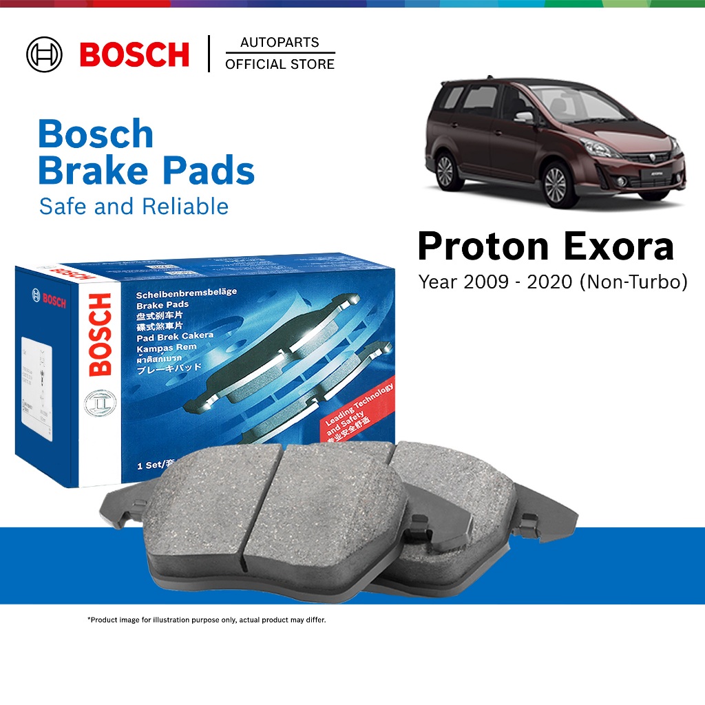 Bosch Front Brake Pads for Proton Exora Non-Turbo (2009 - Present) - 0986AB1781