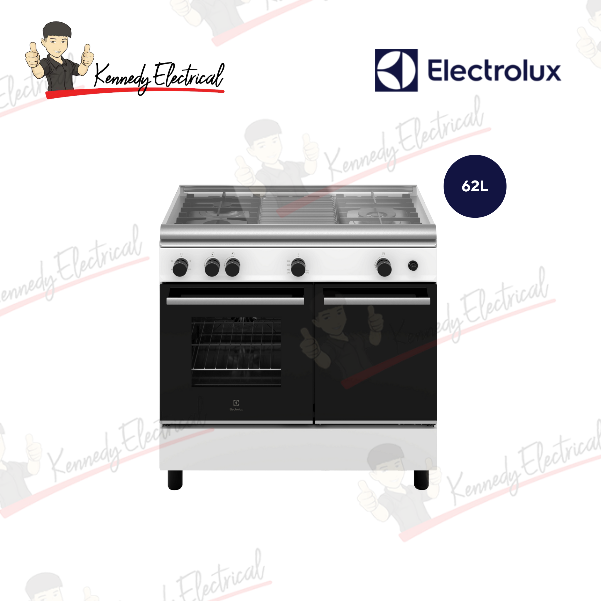 Electrolux 90cm Freestanding Gas Cooker with Gas Oven (ECG930W)