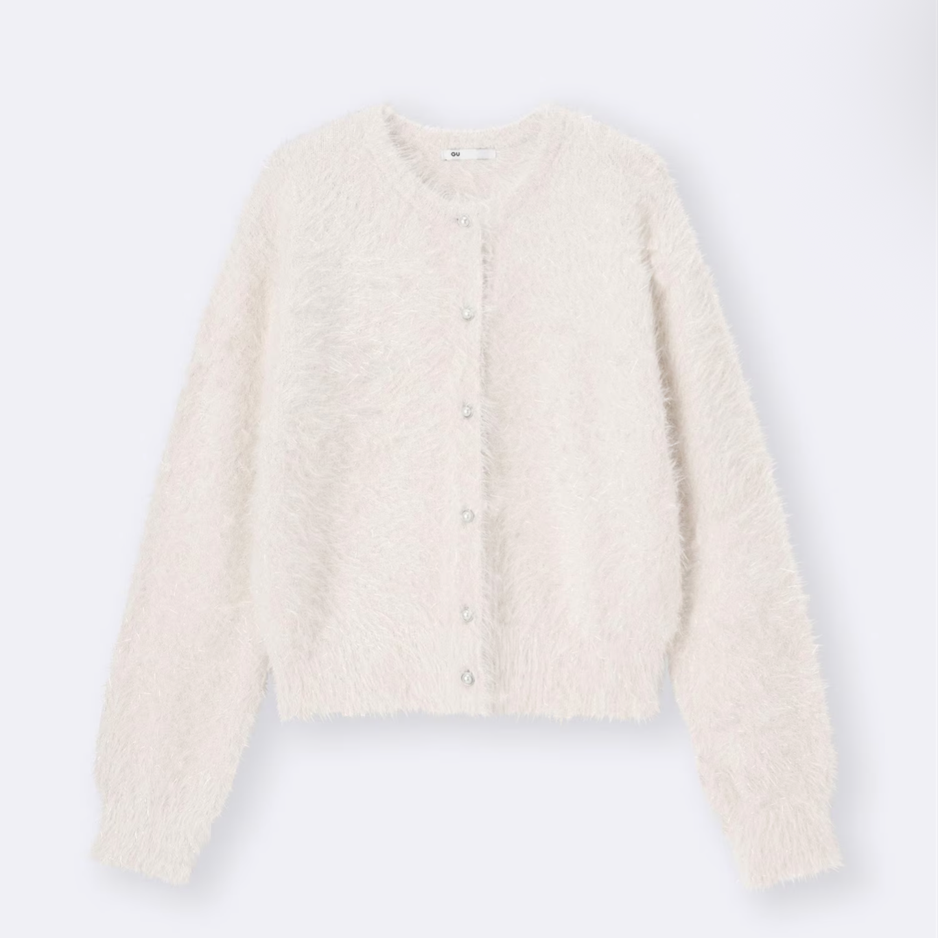 GU Shiny Crew Neck Cardigan Z