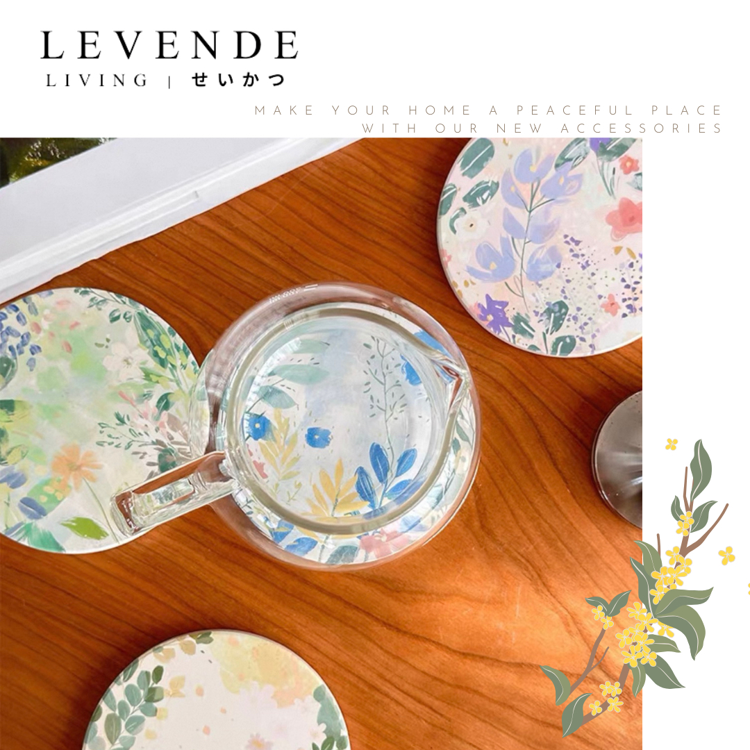Levende花語陶瓷杯墊
