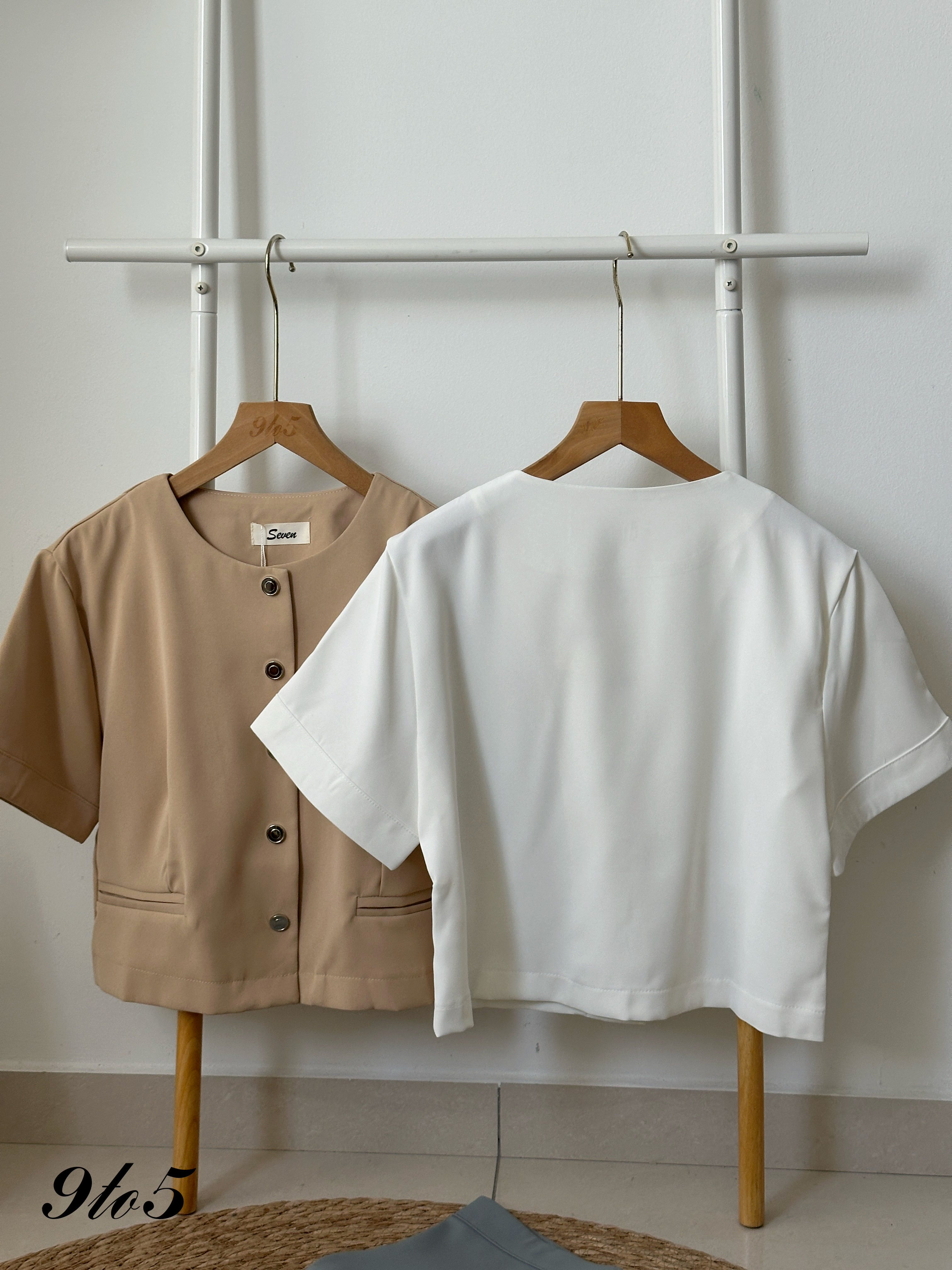 T4226 Short Sleeve Crop Blazer - 4 Colors 