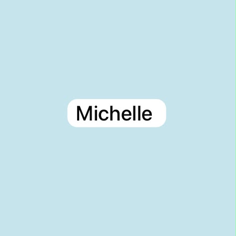 Michelle 姓名設計 | 簡約現代風格個人化裝飾