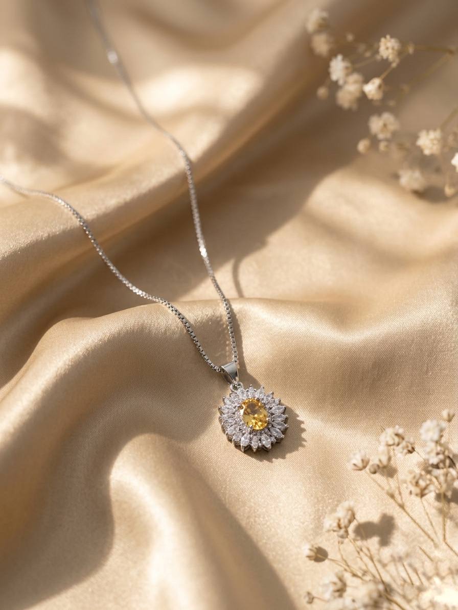 CPNK0098 - Crystal Pendant Necklace 
