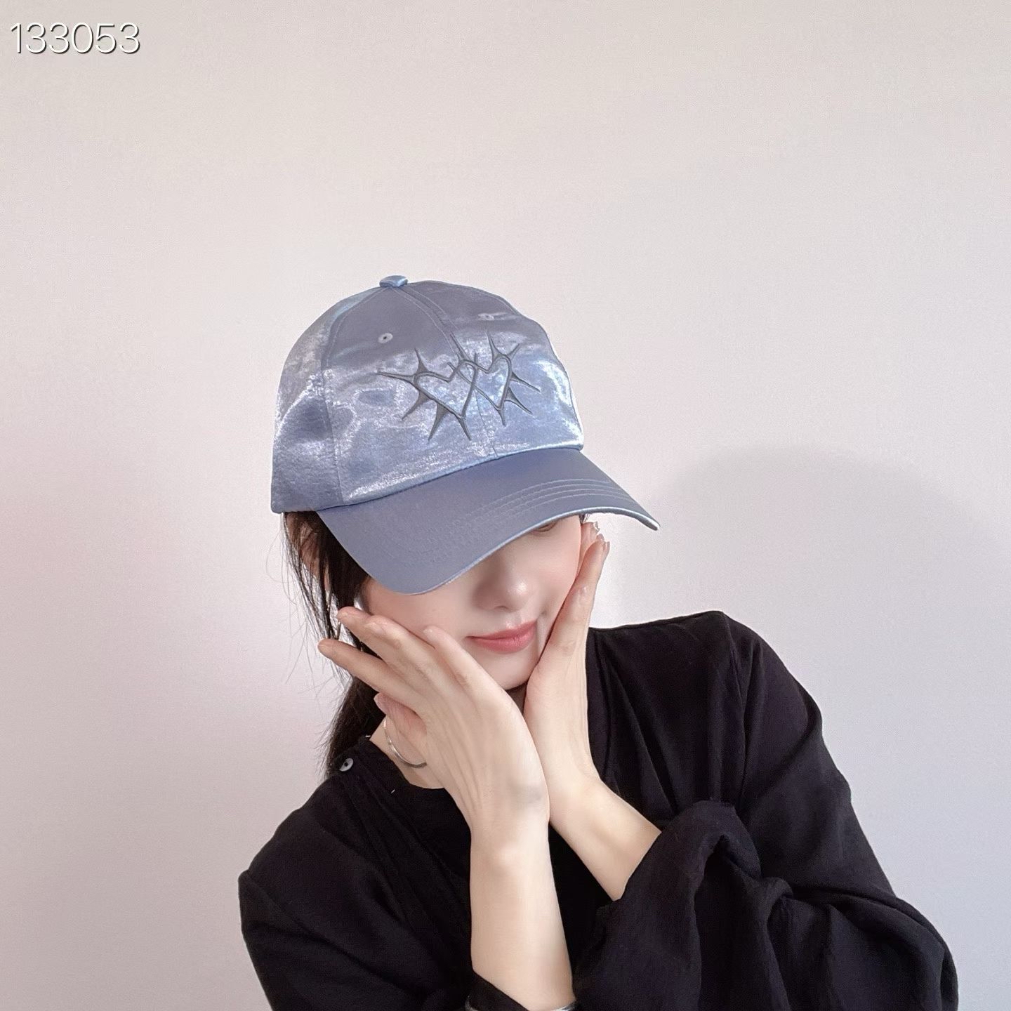 LY2 亮面愛心刺繡棒球帽 