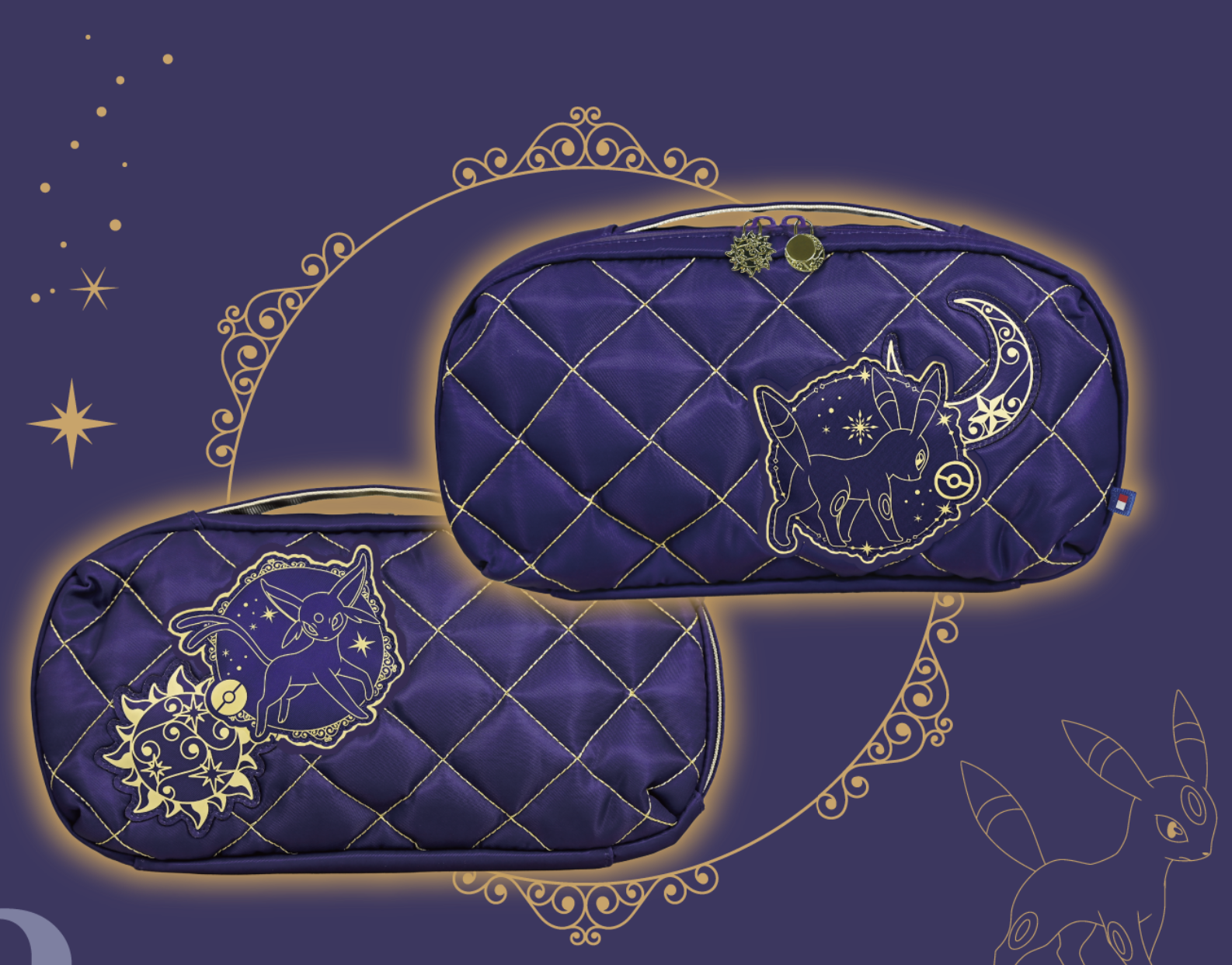 【預售 30/ 11】SW2/SW1 Hori 中容量泡芙包 [月亮伊布 & 太陽伊布 星光之夜系列] Puff Bag [Umbreon & Espeon Starlight Night] NSX-177A)