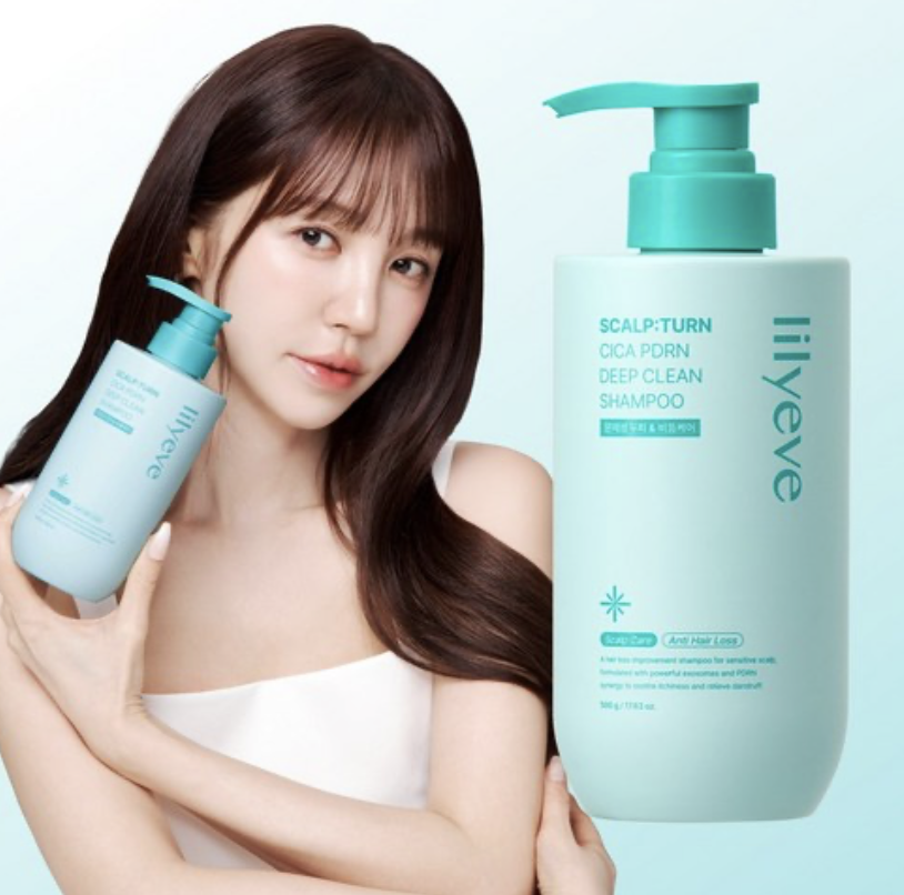 韓國 Lilyeve 煥活積雪草 PDRN 防脫育髮 深層清潔洗頭水｜Scalp:Turn Cica PDRN Deep Clean Shampoo 500g