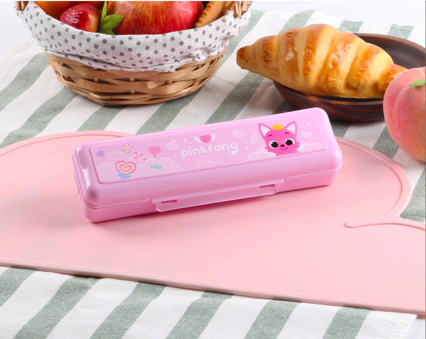 【預訂】韓國直送 Baby Shark / Pink Fong 立體學習筷子連匙餐具套裝