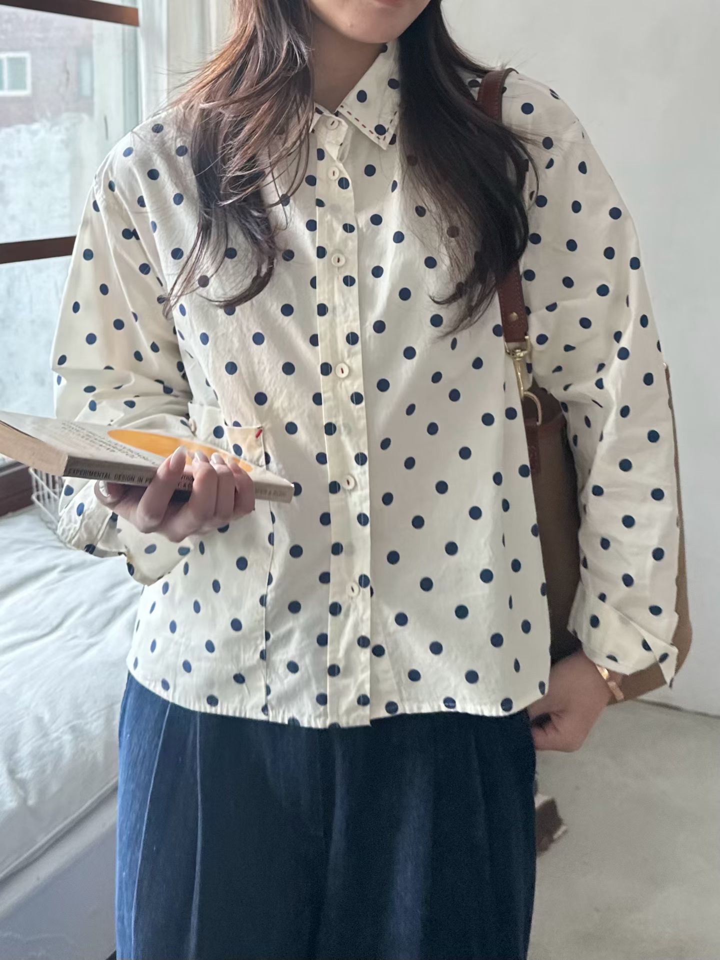 AT OY 前後袋圓點恤