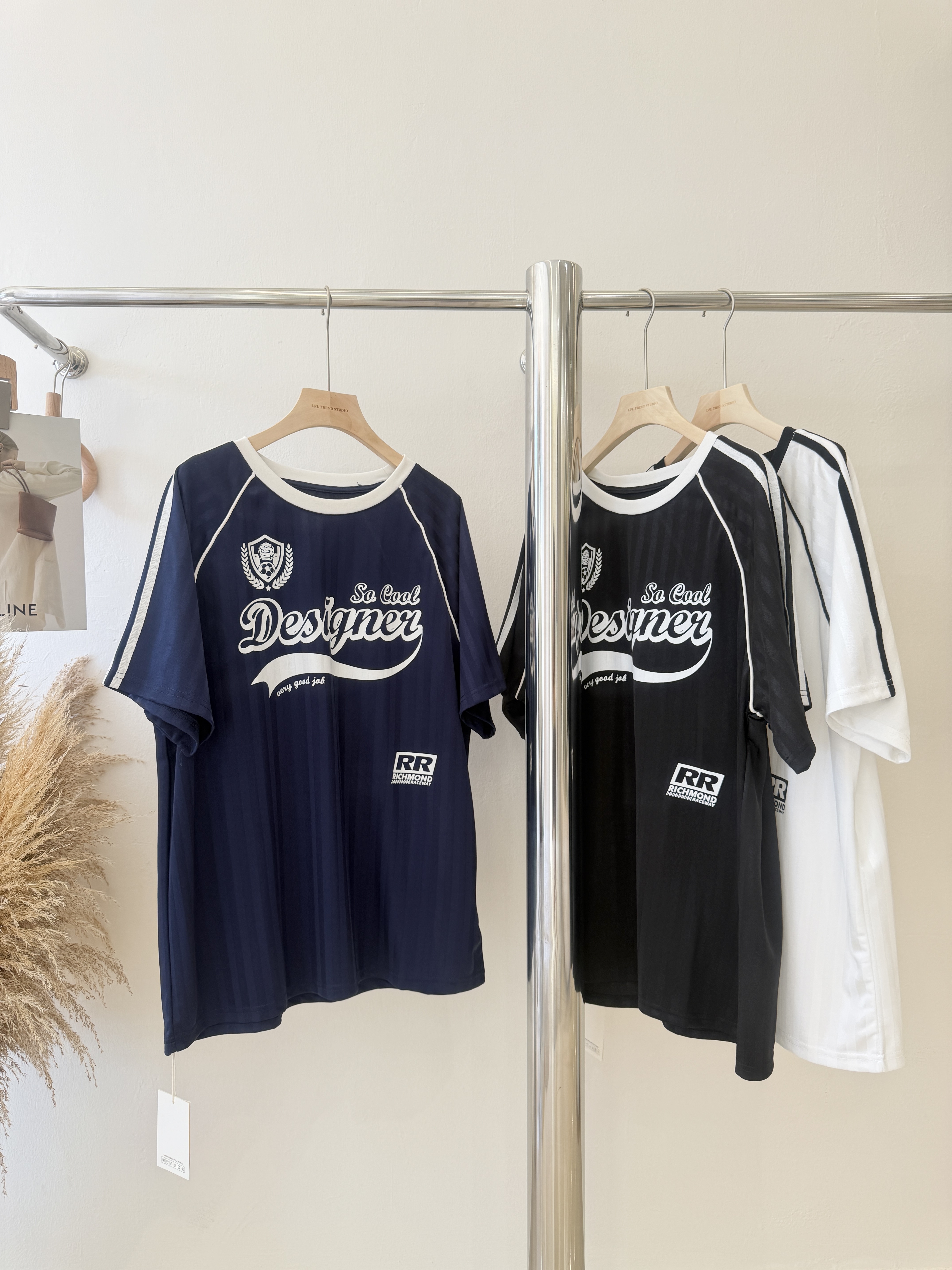 6342 运动服条纹宽松短袖