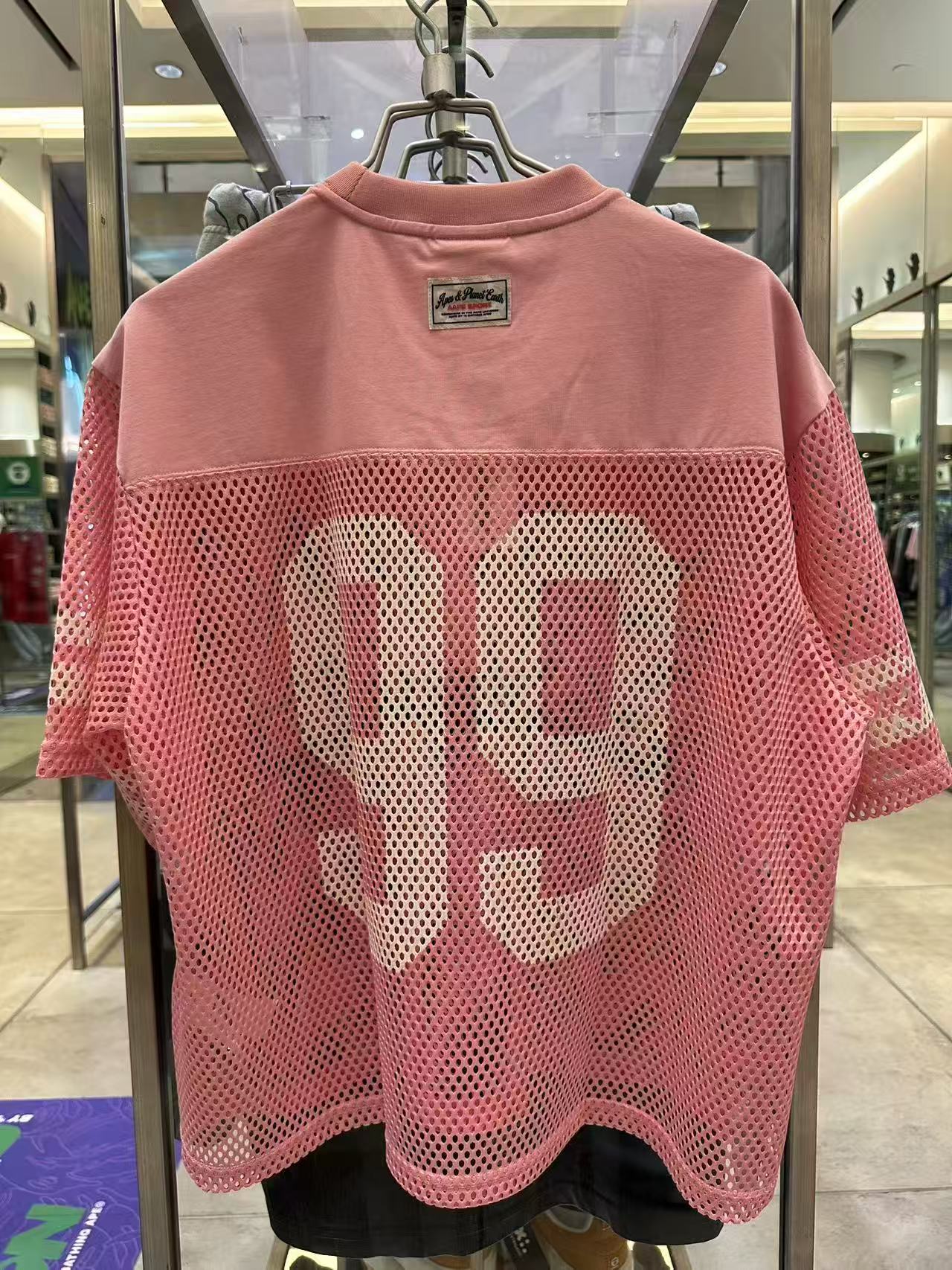 AAPE Relaxed fit Cropped mesh jersey tee (1854) 寬鬆版