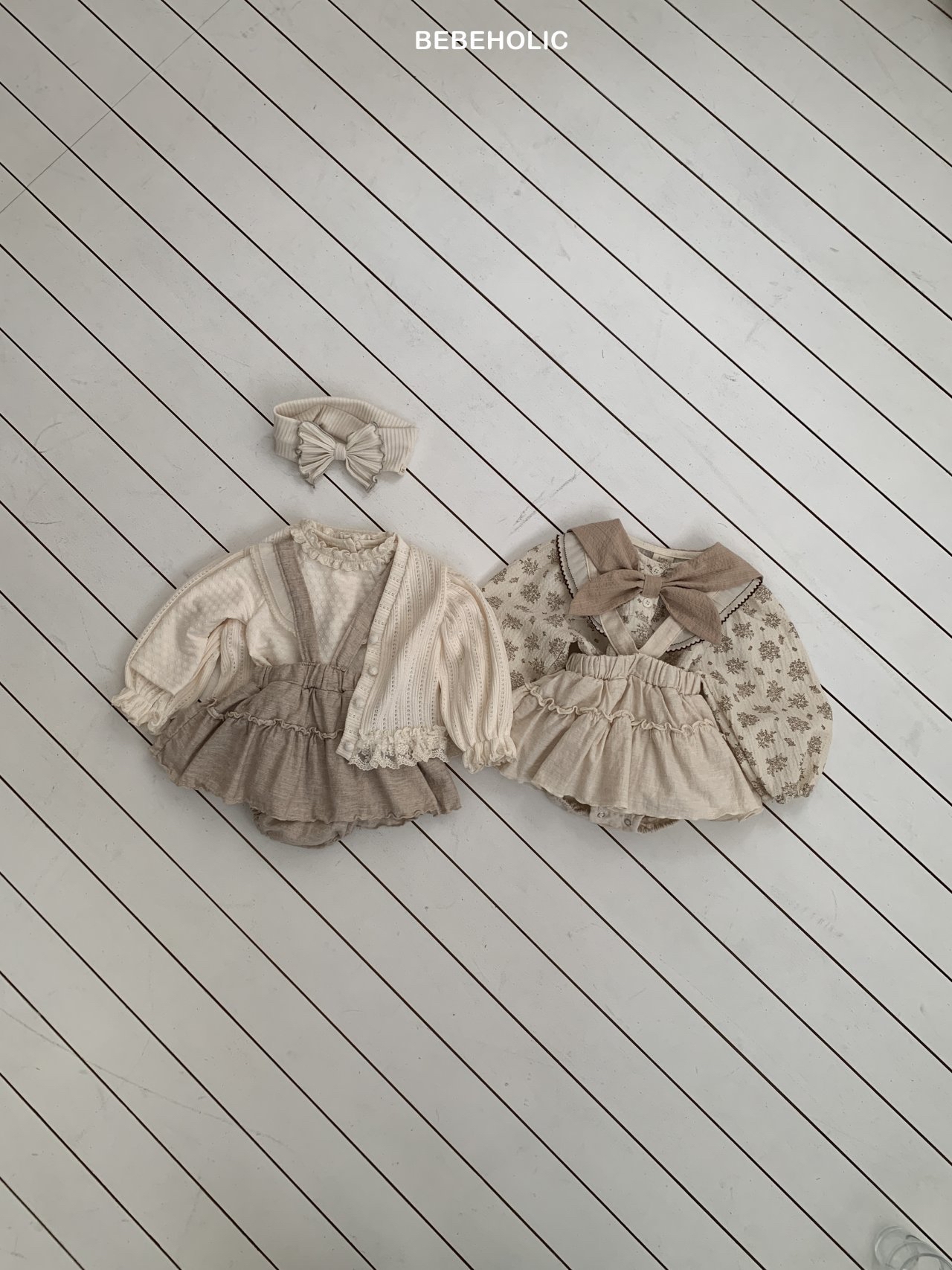 🌸預訂 韓國直送🌸🇰🇷BEBEHOLIC兩色花邊吊帶裙擺燈籠褲