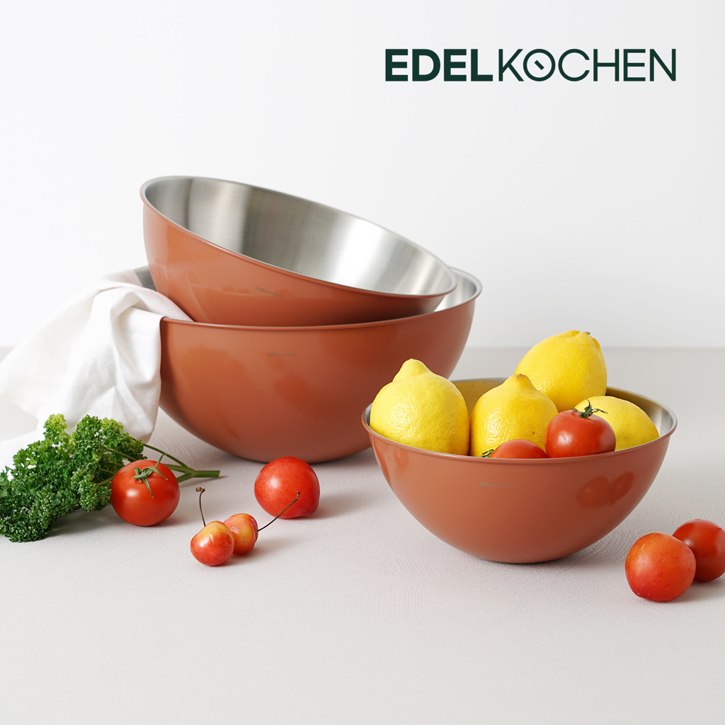 Edelkochen 不鏽鋼彩色攪拌碗 3件套裝