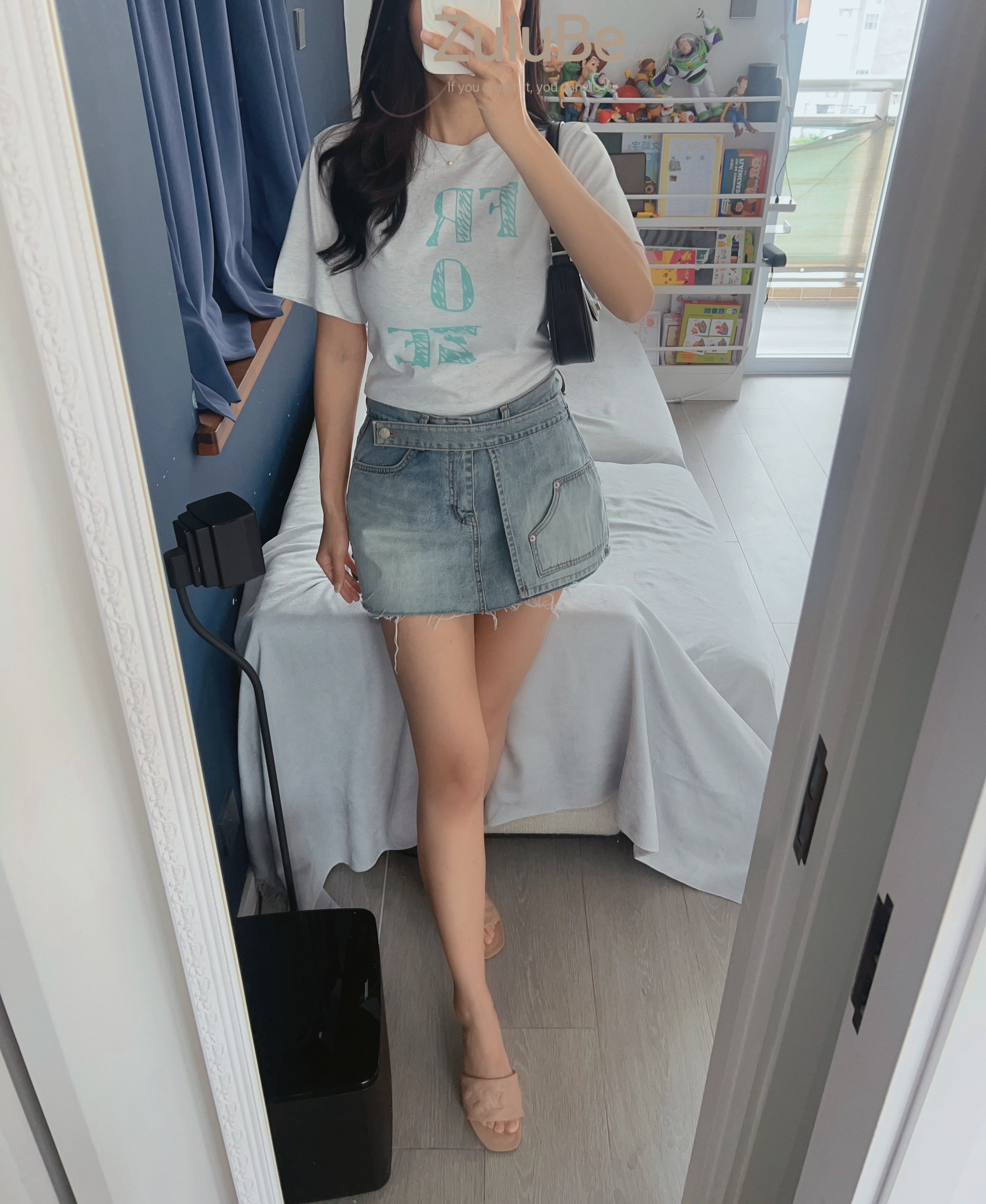 🇰🇷修腰英文字Top ( 2色入）🛒現貨