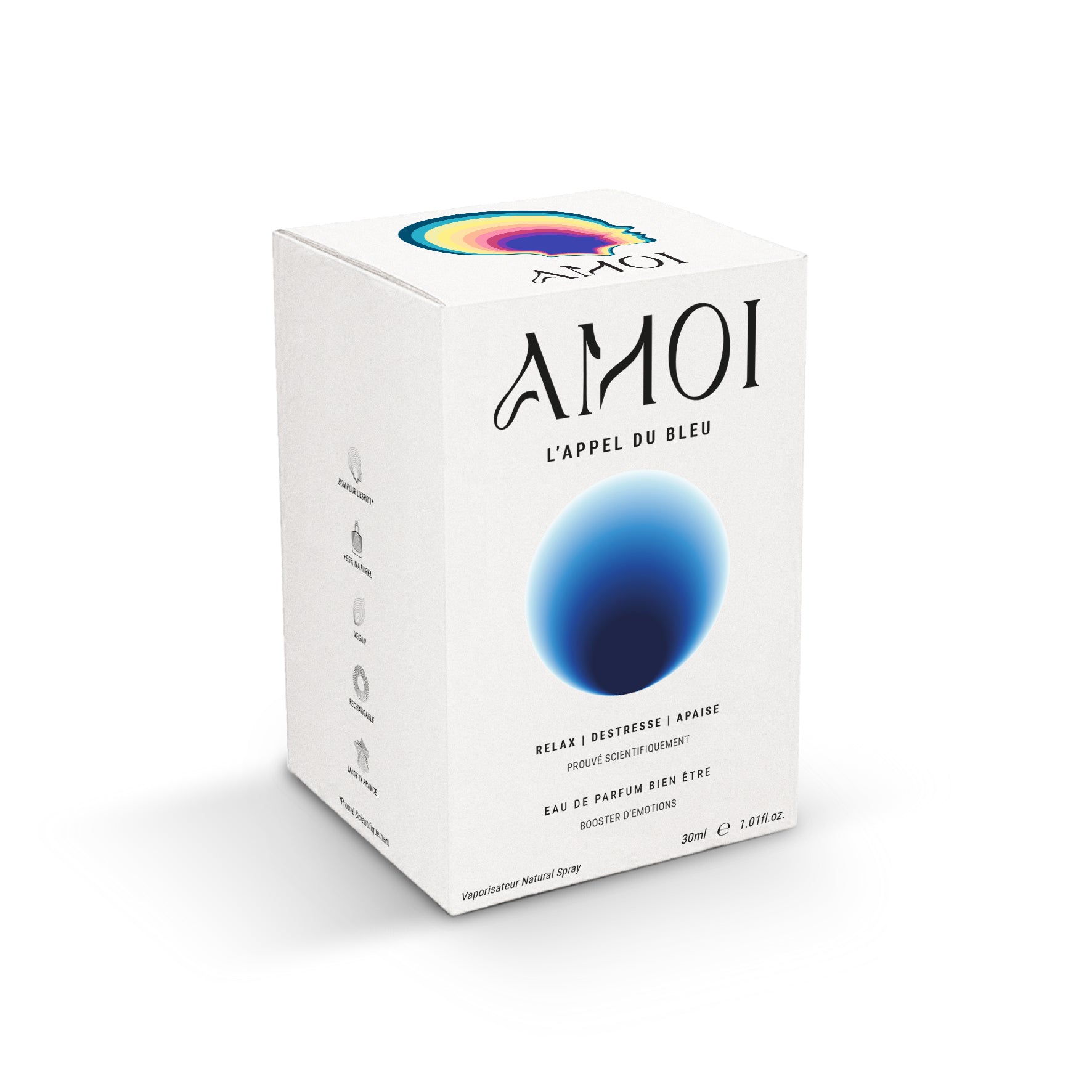 AMOI L' APPEL DU BLEU - RELAX - DESTRESS -SOOTHES - Eau De Parfum AMOI 放松淡香精 30ml（藍色的呼喚-放松-緩解-舒緩）