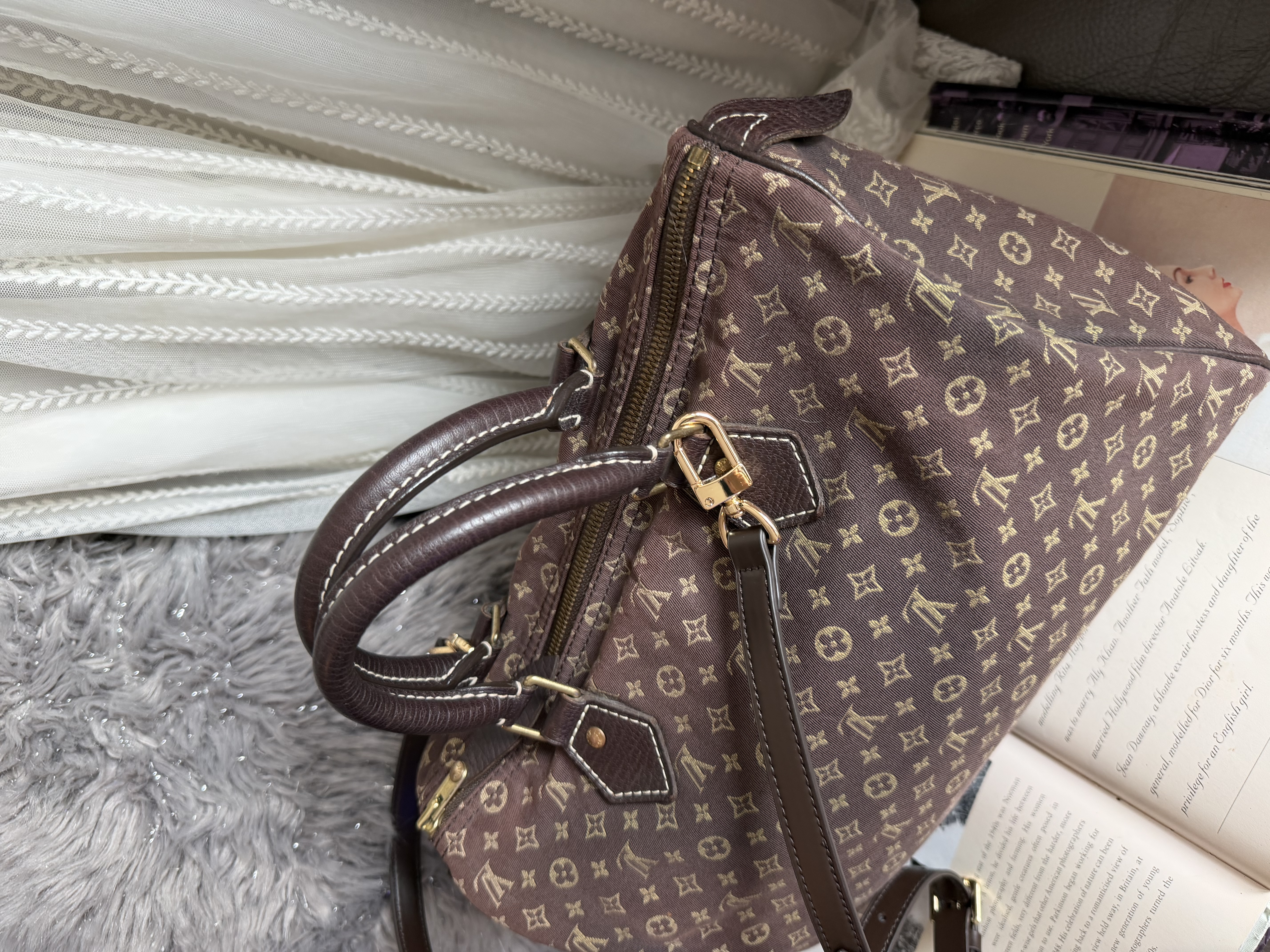 vintage louis vuitton speedy denim monogram bag