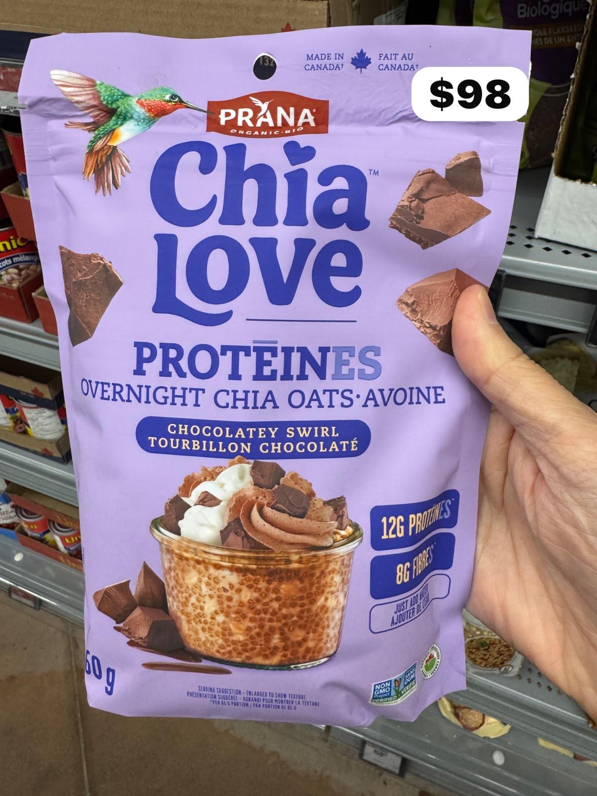 🇨🇦 PRANA Chia Love Protein Overnight Chia Oats 高蛋白奇亞籽隔夜燕麥 260g
