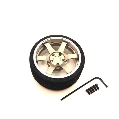 HIROSEIKO Aluminum Steering Wheel Racing 6 (F-Titan/Chrome)