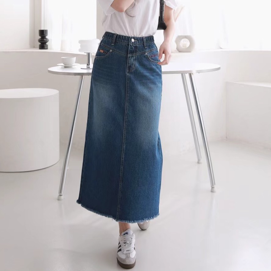 Vikini  內橡筋腰牛仔Sk