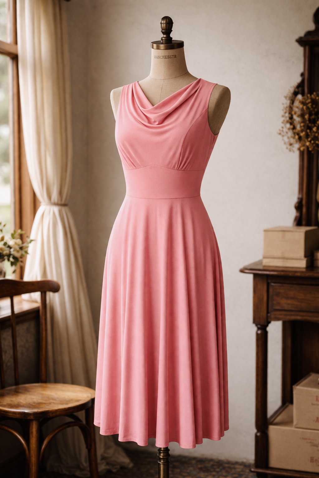 (Ready-Made) Miss Bellezza Dress - Dusty Rose(FM137)