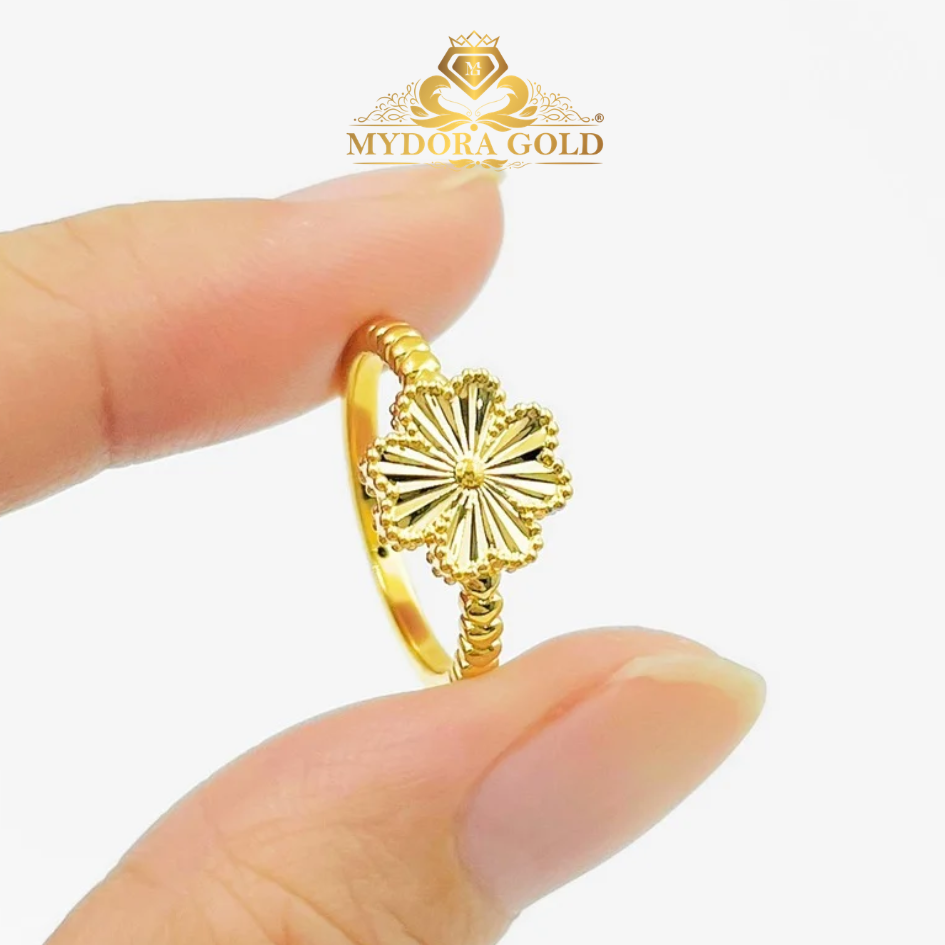 MYDORA Cincin Radiant Lucky Leaf (5G) l EMAS 916/22K