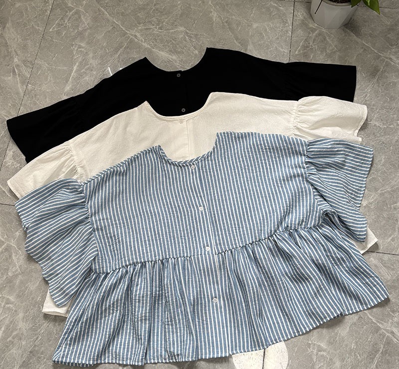 0510 nikoand 正反雙面著亞麻蝙蝠袖襯衫 6月中