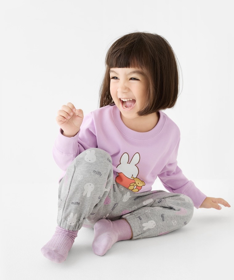 💚代購 台灣直送💚正版授權Miffy&Boris 兩色人物滿印毛圈長袖家居服上下套裝
