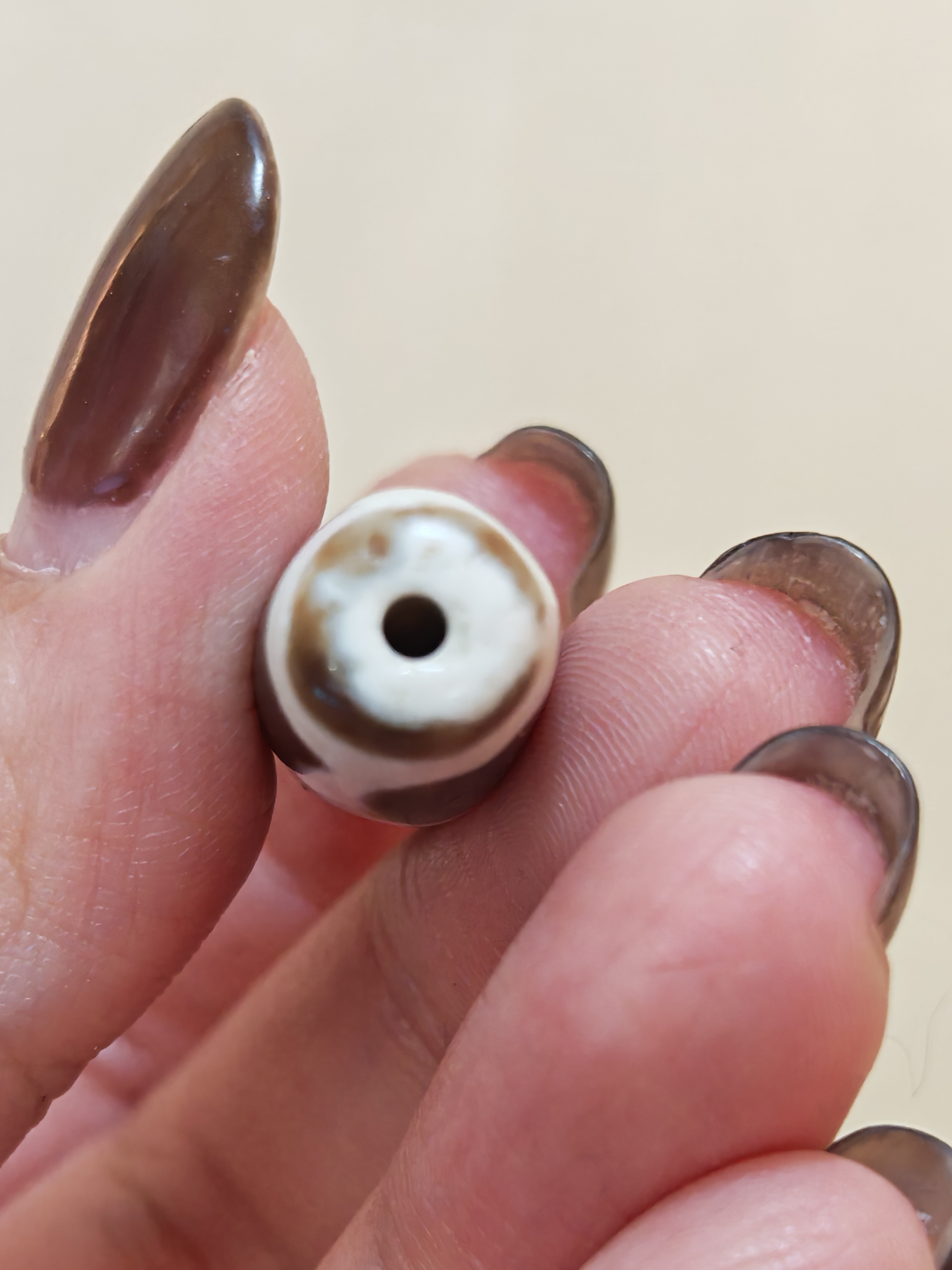 「黑白寶瓶天珠」26023