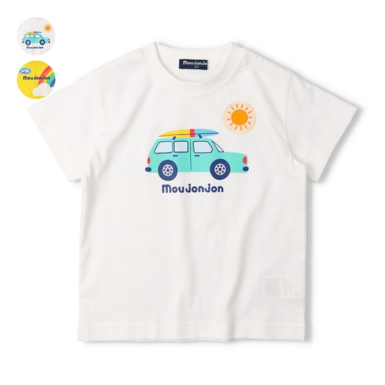 🆕【⭐訂購⭐】🇯🇵  日本直送🌀接觸涼感 吸水速乾 汽車/彩虹貼花 短袖TEE🌀[ELEA-0171][260618]