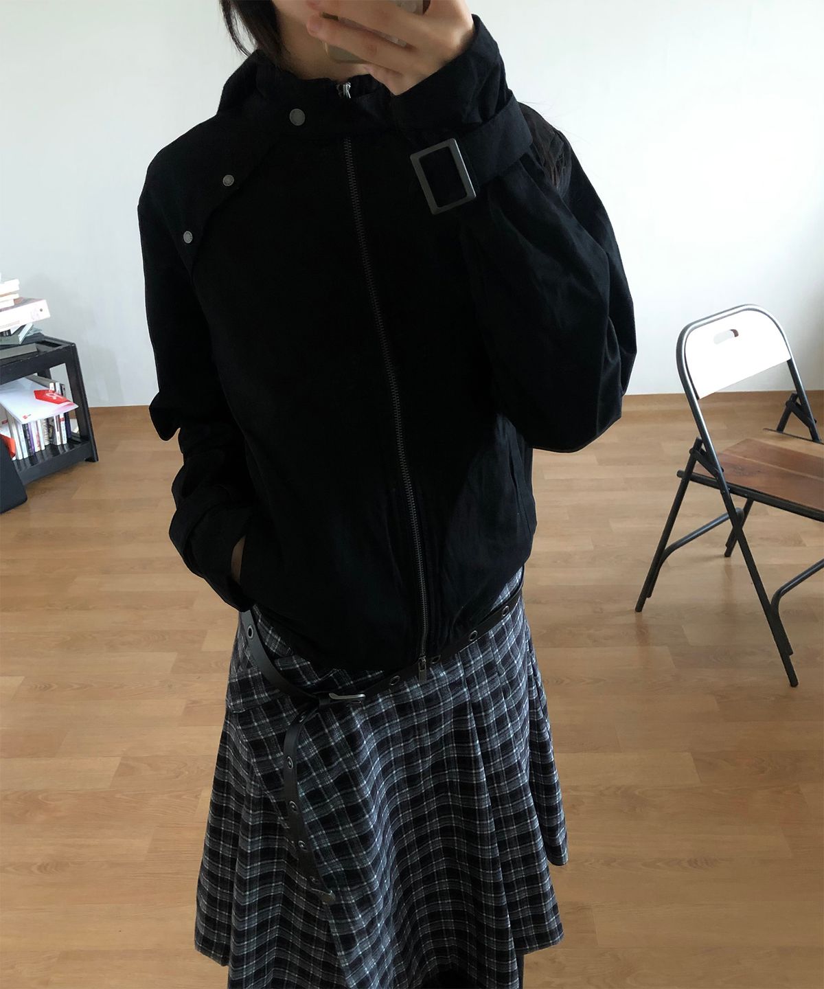 🇰🇷訂購｜ PLACE STUDIO｜High-neck blouson zip-up jacket 