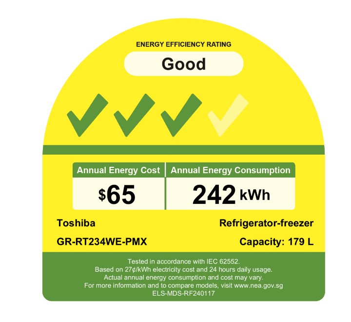 GR-RT234WE-PMX(52) TOSHIBA 179L TOP MOUNTED FREEZER