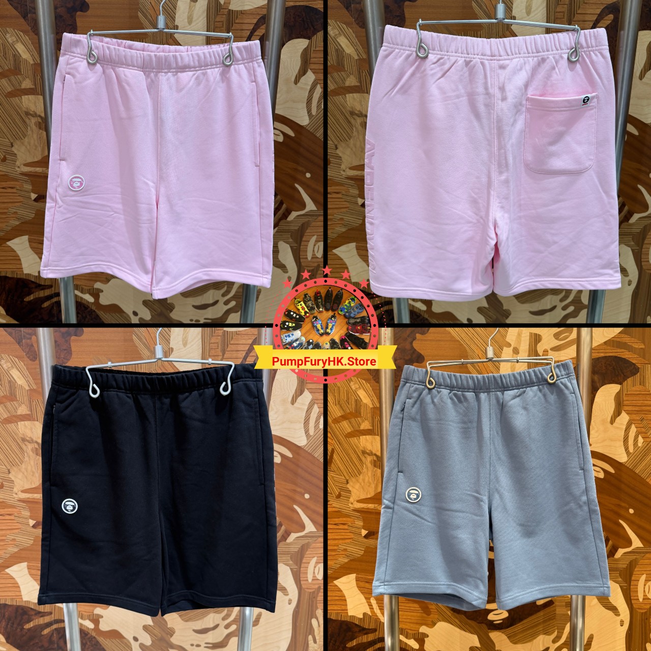 AAPE AAPENOW moonface sweat shorts (C685)