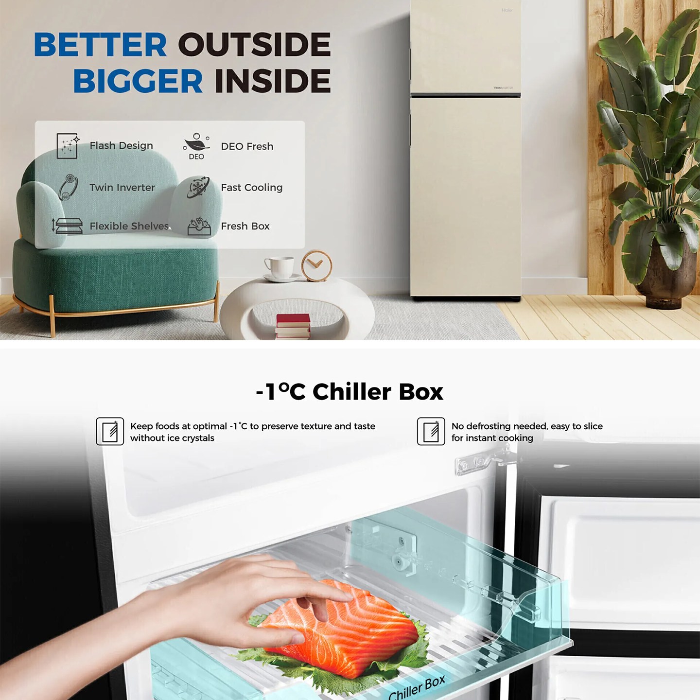 Haier 418L Twin Inverter Refrigerator (HRF-IT418XM)