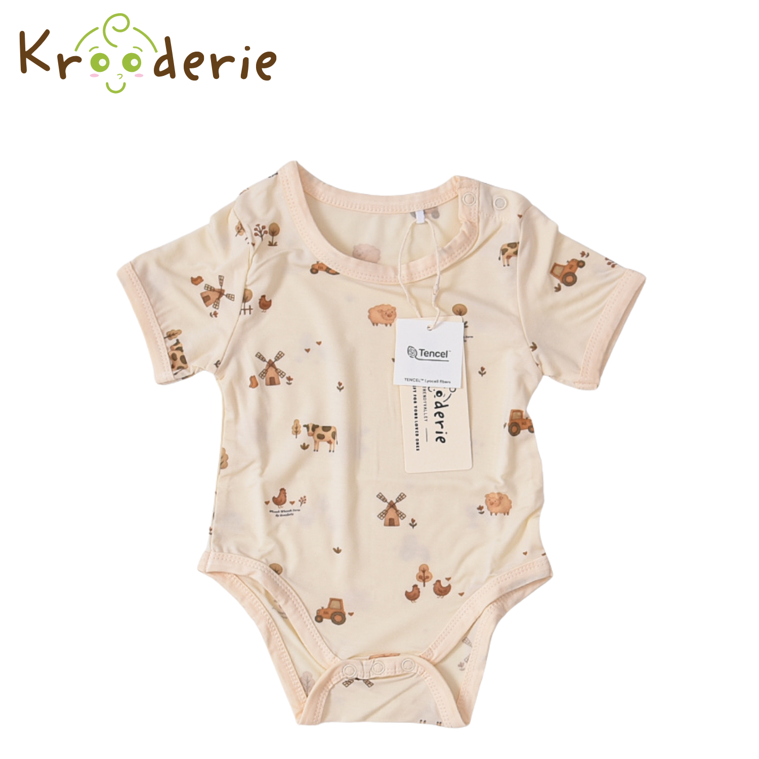 Krooderie TENCEL Short Sleeve Baby Romper