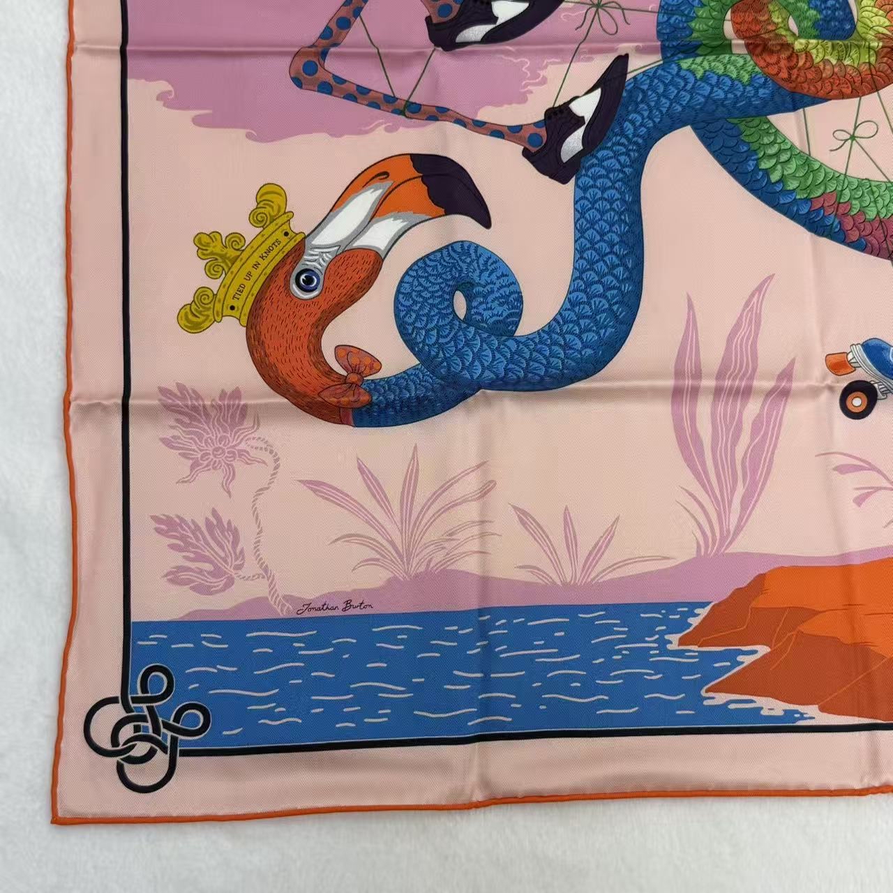 Hermès Tied Up in Knots 70 cm 真絲方巾