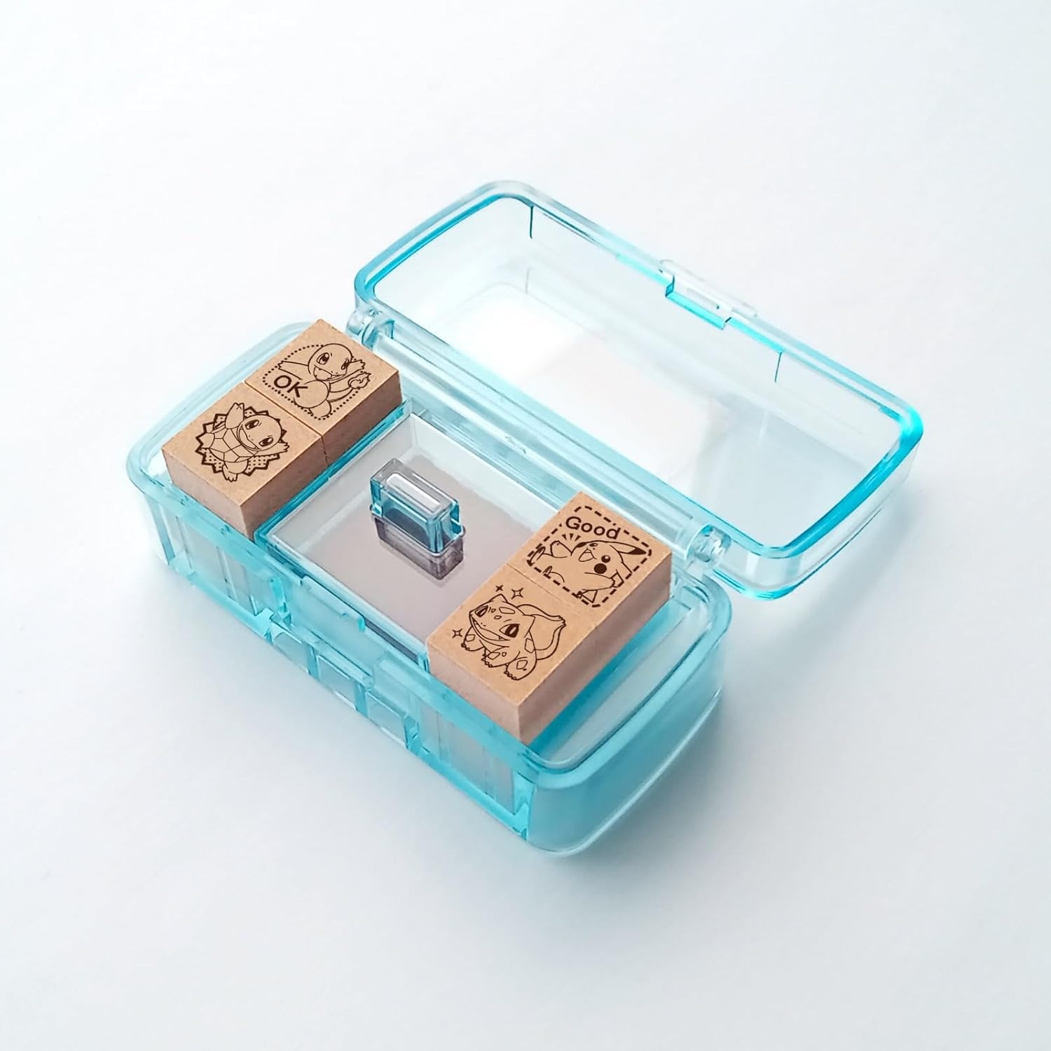 現貨｜Pokemon 比卡超 / 小火龍 / 奇異種子 / 車厘龜 日本製 迷你 木製 印章 套裝 (SGM-033) 