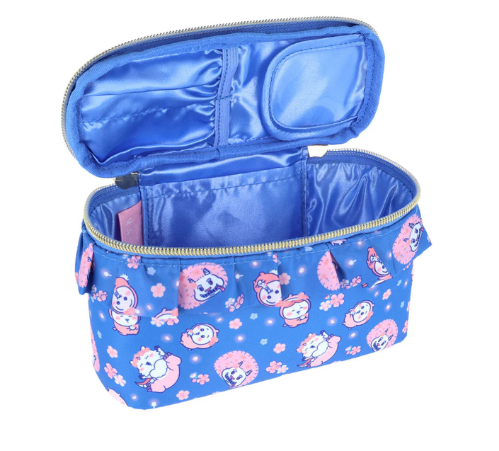 日本限定 Chiikawa 櫻花荷葉邊手提化妝包