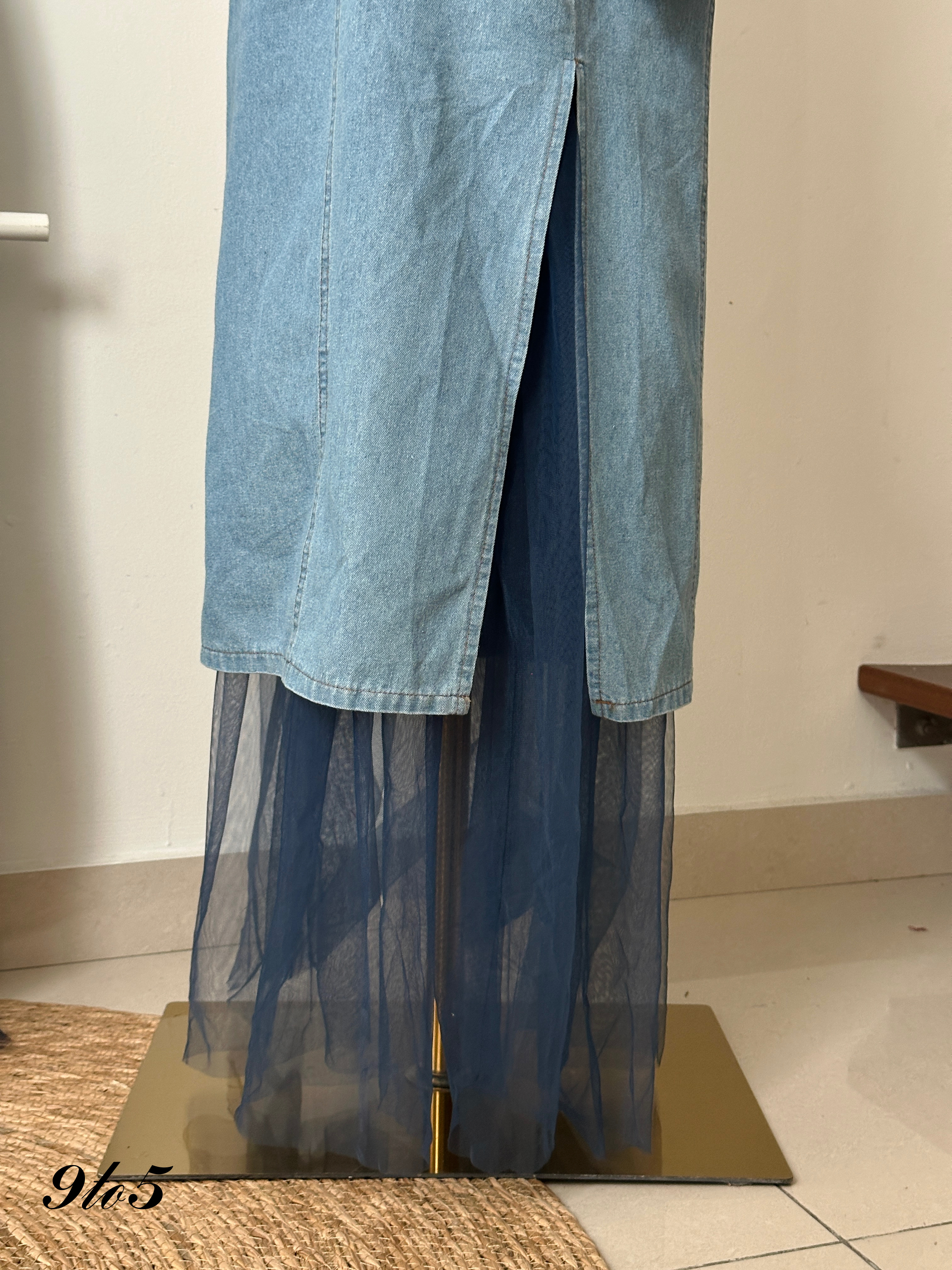 D2305 Denim Cheongsam Dress - 3 Colors