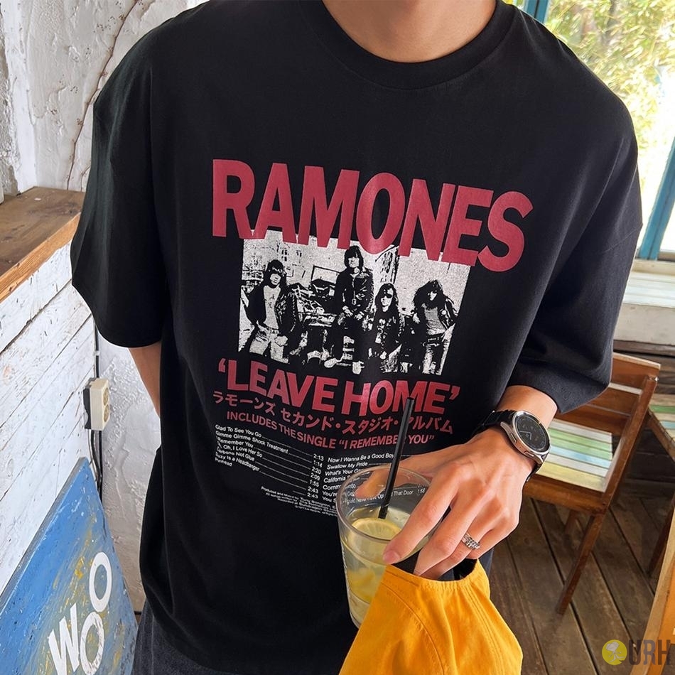 【100%保證韓國直送】Ramones Vintage Graphic 高密度純棉落肩Oversize短袖Tee 👕 [2 color] RG165910