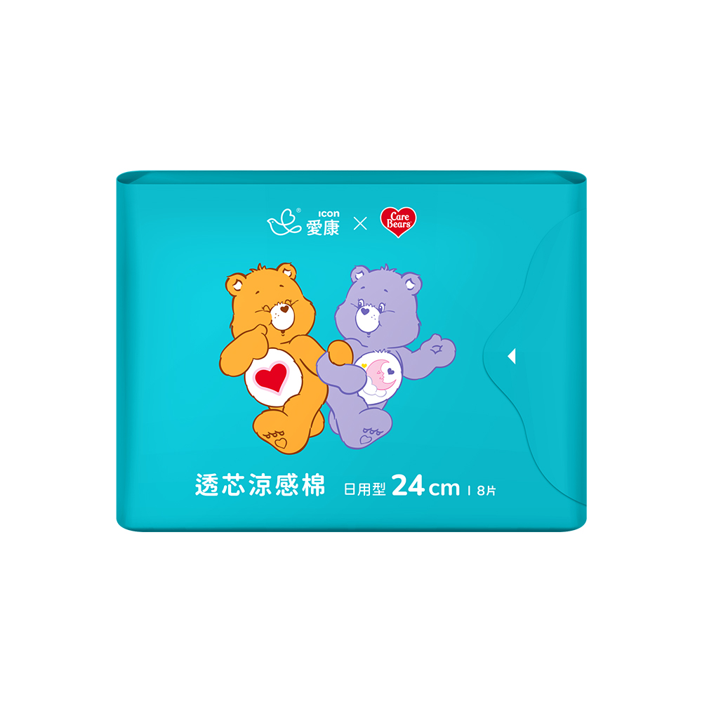【台灣】CARE BEARS 愛康透芯涼感棉 夜用型 28cm（7片）